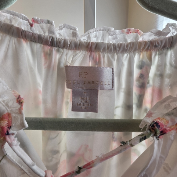 Floral Tie-Neck Long Sleeve Midi Dress - Blush Floral - Picture 3 of 11